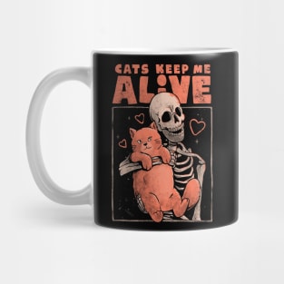 Cats Keep Me Alive - Dead Skull Evil Gift Mug